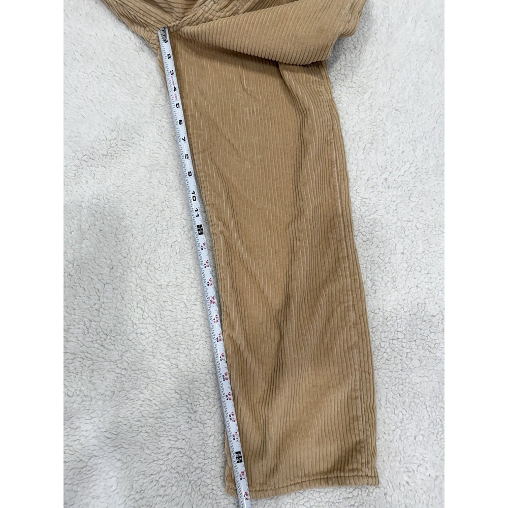 Levi Corduroy Pants Size 27 Tan Wide Leg High Rise Cotton Casual Retro Chic - Picture 11 of 11
